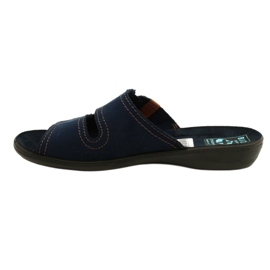 Adanex Damenhausschuhe BIO Nature 26027 Marineblau 2