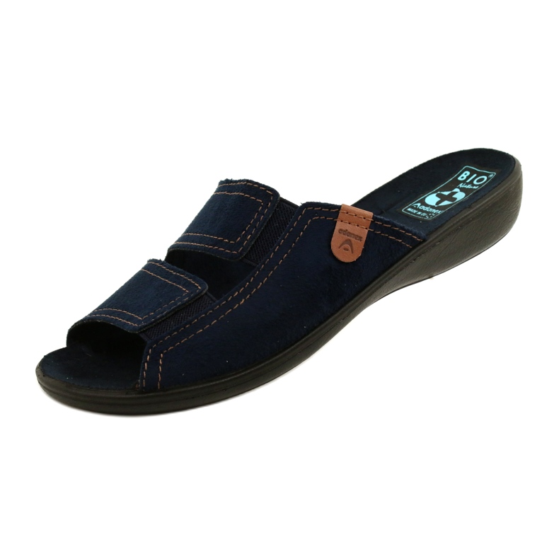 Adanex Damenhausschuhe BIO Nature 26027 Marineblau 4