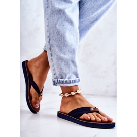 Damen Material Flip-Flops Big Star JJ274A346 Marineblau 2