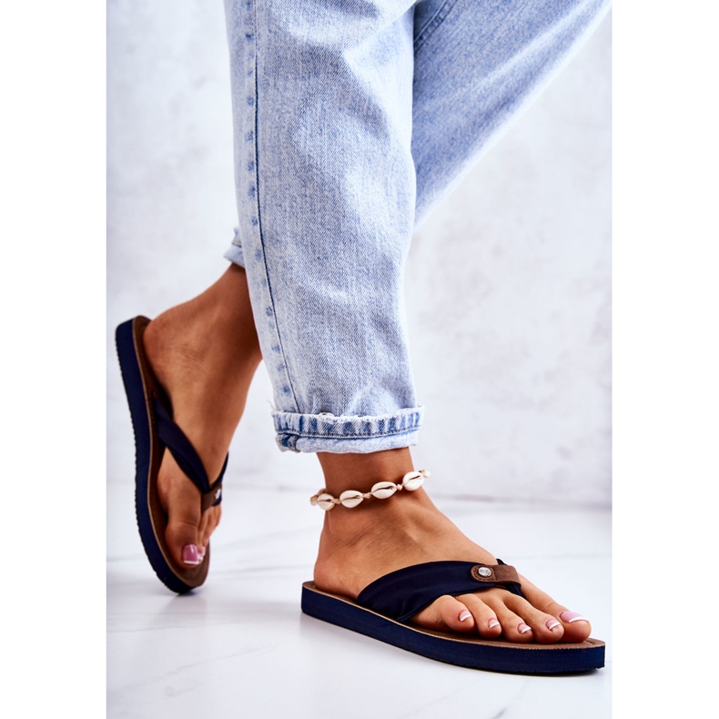 Damen Material Flip-Flops Big Star JJ274A346 Marineblau 2