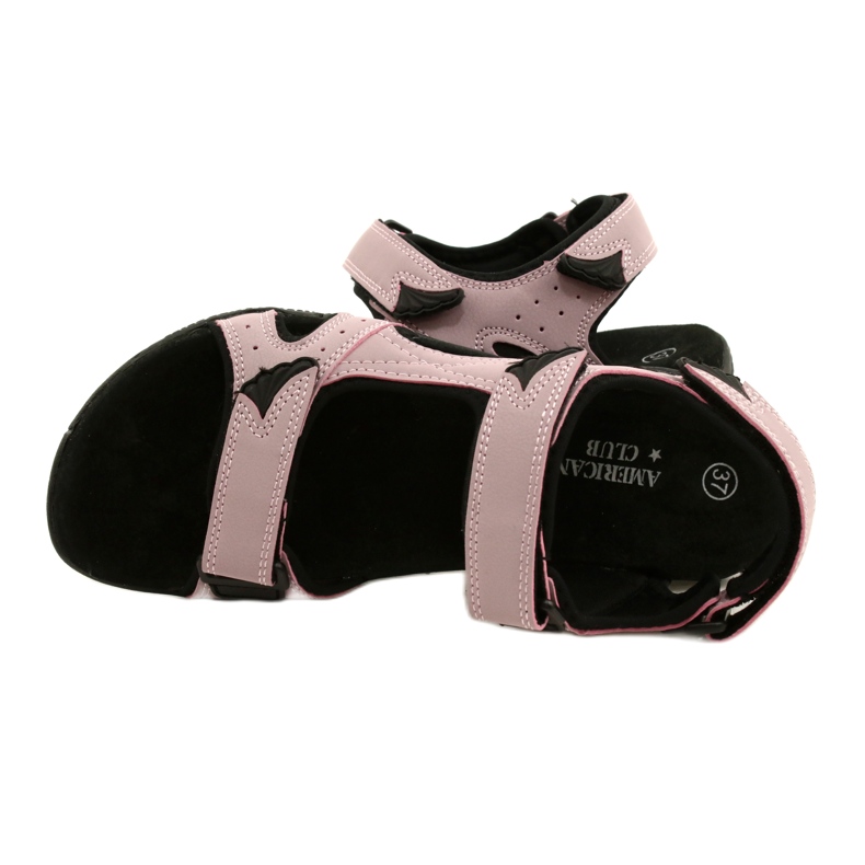 American Club HL53 / 22 Sandalen mit einem Lt.Purple Ledereinsatz violett rosa 4
