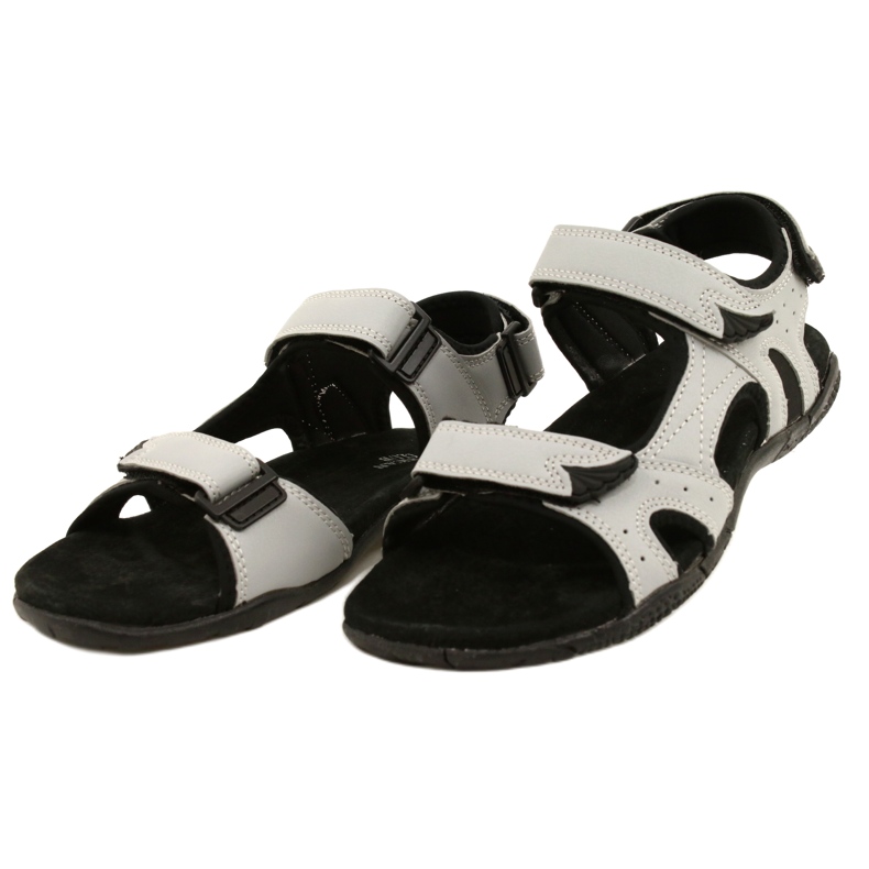 American Club HL53 / 22 Sandalen mit einem LT.Grey Ledereinsatz grau 2