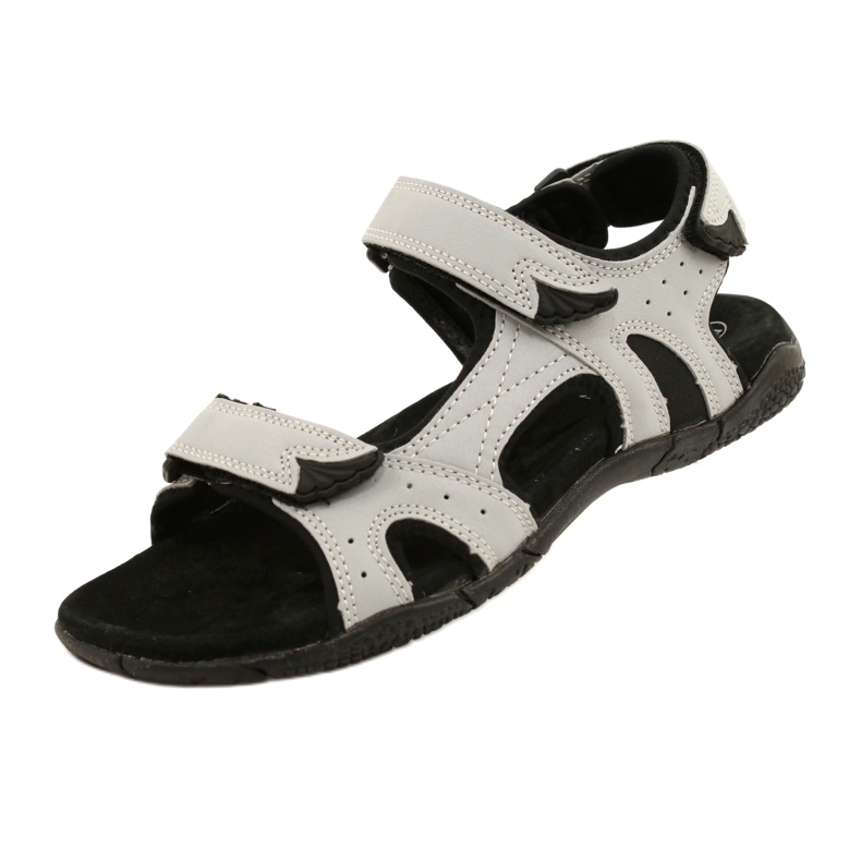 American Club HL53 / 22 Sandalen mit einem LT.Grey Ledereinsatz grau 3
