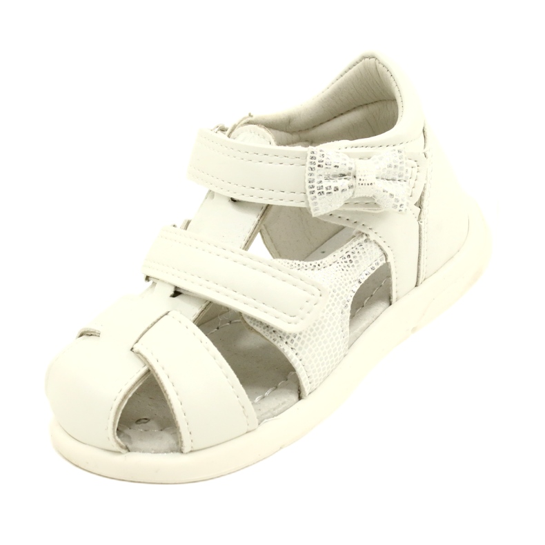 American Club Mädchensandalen mit dem Arman Club XD63/22 White Bow weiß 3