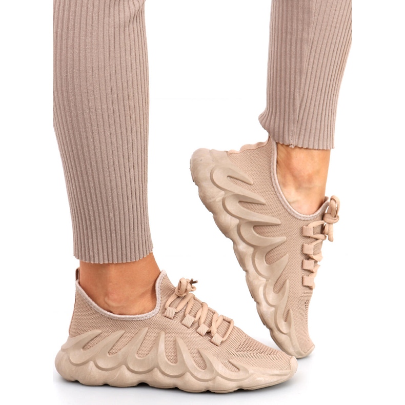 Band Khaki Socken Sportschuhe beige 1