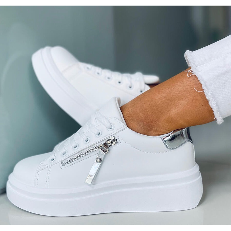 Damenturnschuhe Lerato WEIß / SILBER silber- 2