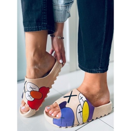 Hausschuhe mit farbenfrohem Clancy Khaki-Print mehrfarbig 1