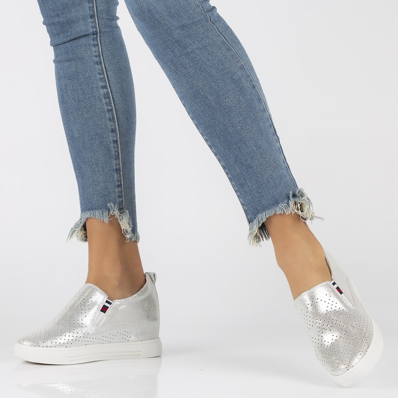 Lederschuhe Filippo DP1356 / 22 Si Silber silber- 2