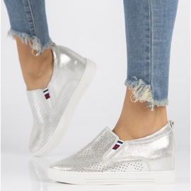 Lederschuhe Filippo DP1356 / 22 Si Silber silber- 1