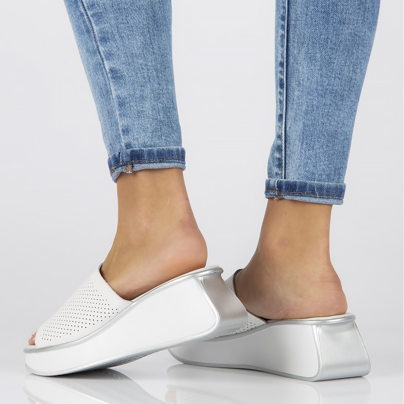 Lederhausschuhe Filippo DK3614 / 22 Wh weiß 1