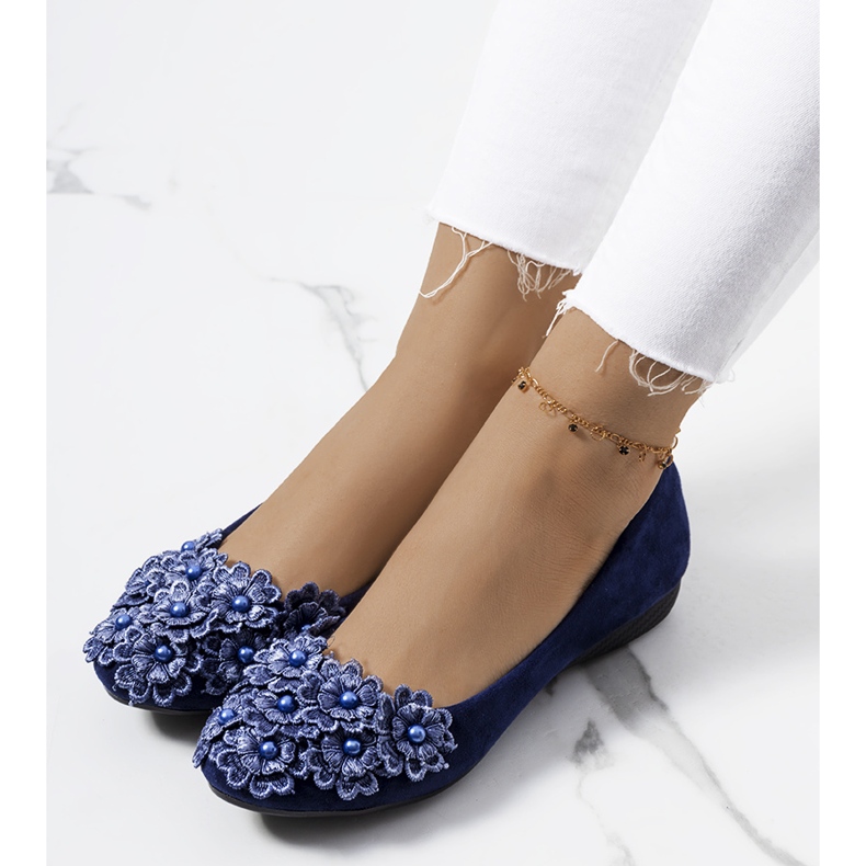 Marineblaue Ballerinas für Damen von Cremin 2