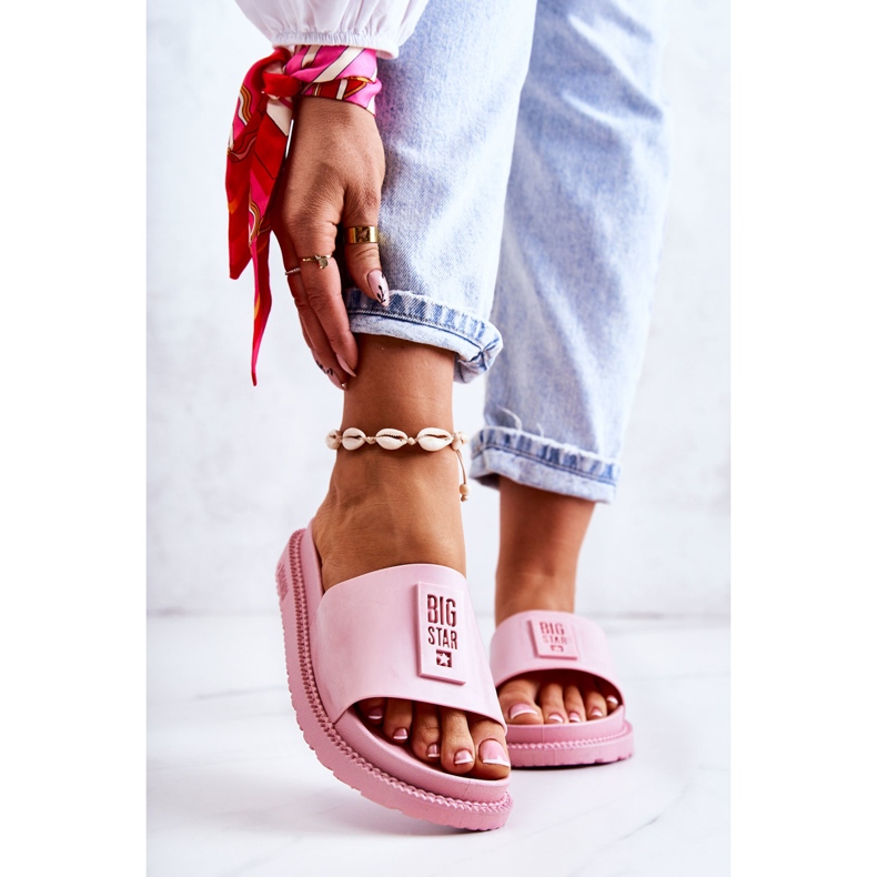 Damenhausschuhe Big Star JJ274A303 Rosa 1