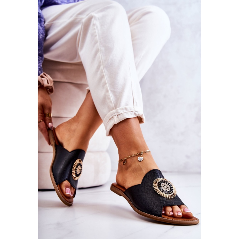 Lewski Shoes Leder Modische Hausschuhe Lewski Schuhe 3132 / O Schwarz 2