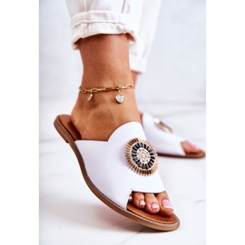 Lewski Shoes Leder Modische Hausschuhe Lewski Schuhe 3132 / O Weiß 1