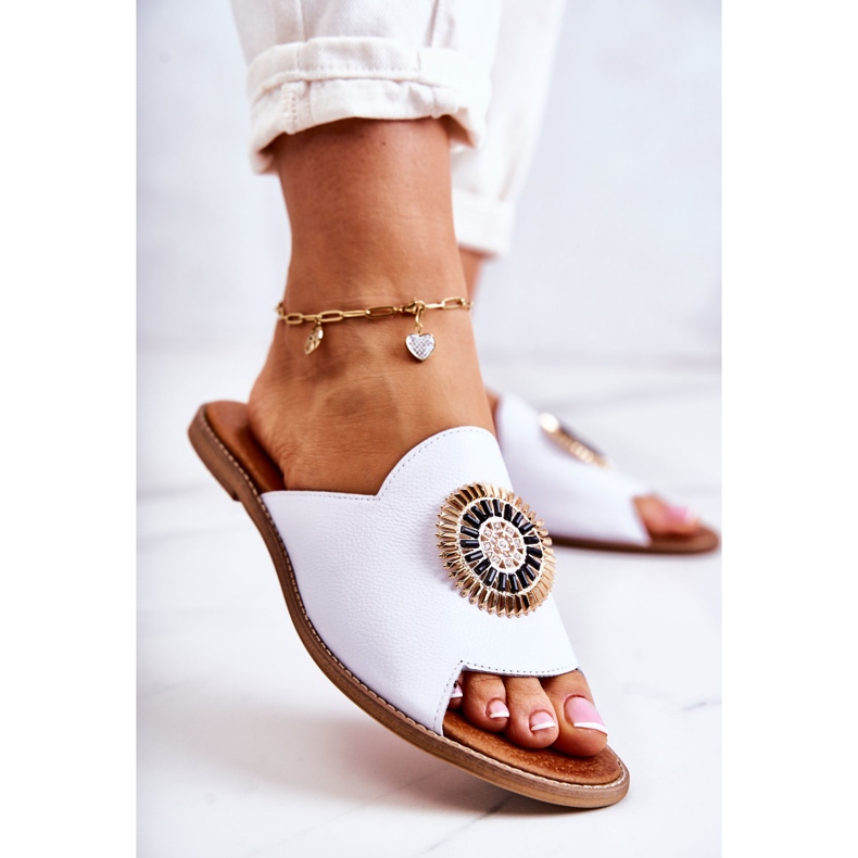 Lewski Shoes Leder Modische Hausschuhe Lewski Schuhe 3132 / O Weiß 1