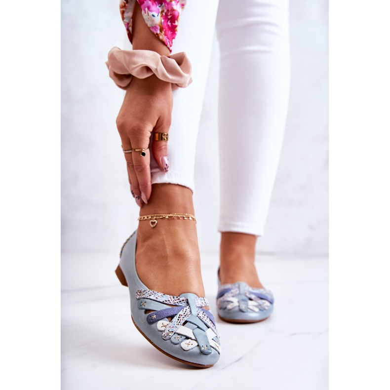 Damen Leder Ballerinas Maciejka 01358-34 Hellblau 1