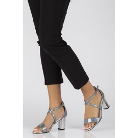 Filippo DS1276 / 22 Si silberne Sandalen silber- grau 2