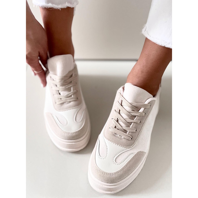 Sneaker mit hoher Sohle von Santi Beige 1