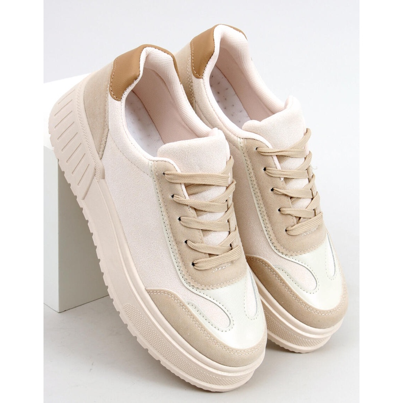 Sneaker mit hoher Sohle von Santi Beige 2