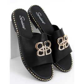 Inday Schwarze Damenhausschuhe 1