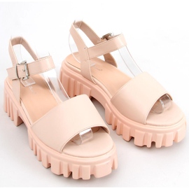 Dianne Beige Sandalen mit hohen Sohlen 2