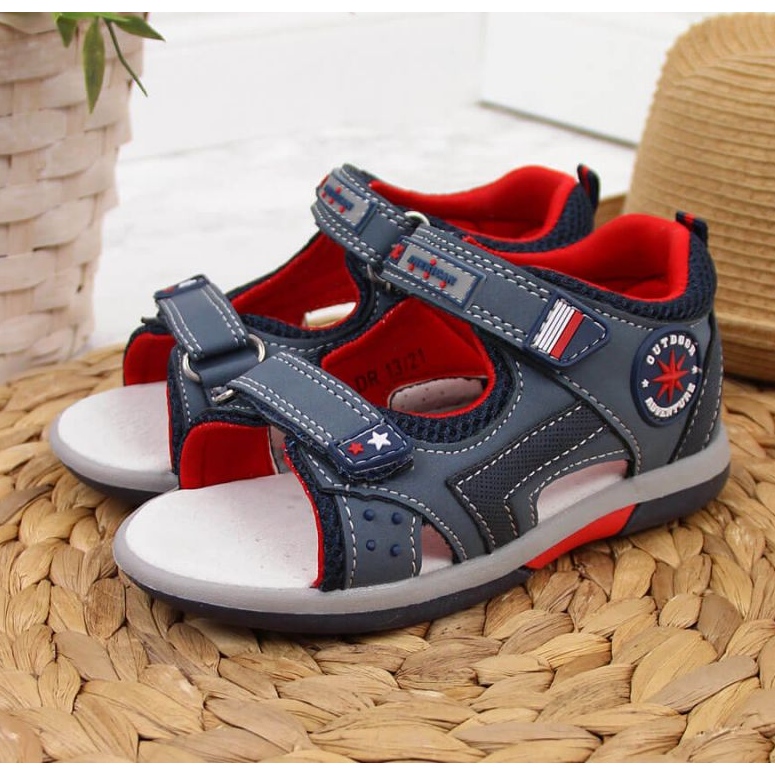 Sandalen mit Klettverschluss American Club Jr AM825A marineblau 2