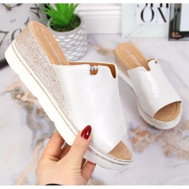 Hausschuhe auf dem Keil T.Sokolski W SCA167B Silber weiß silber- 1