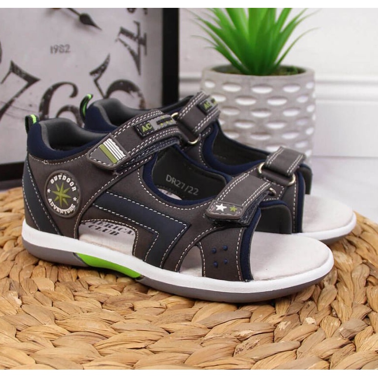 Sandalen mit Klettverschluss American Club Jr AM891A grau 2