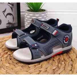 Sandalen mit Klettverschluss American Club Jr AM891B marineblau navy blau 2
