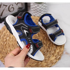 Sandalen mit Klettverschluss American Club Jr AM893A schwarz 1