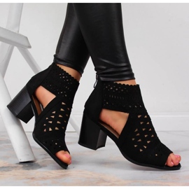 T.Sokolski W SCA158 durchbrochene Sandalen schwarz 2