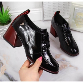 Lederschuhe auf dem Filippo W PAW350 Block schwarz 1