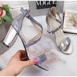 Sandalen auf der Post Filippo W PAW355A Silber 1