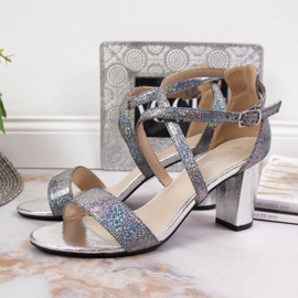 Sandalen auf der Post Filippo W PAW355A Silber 2