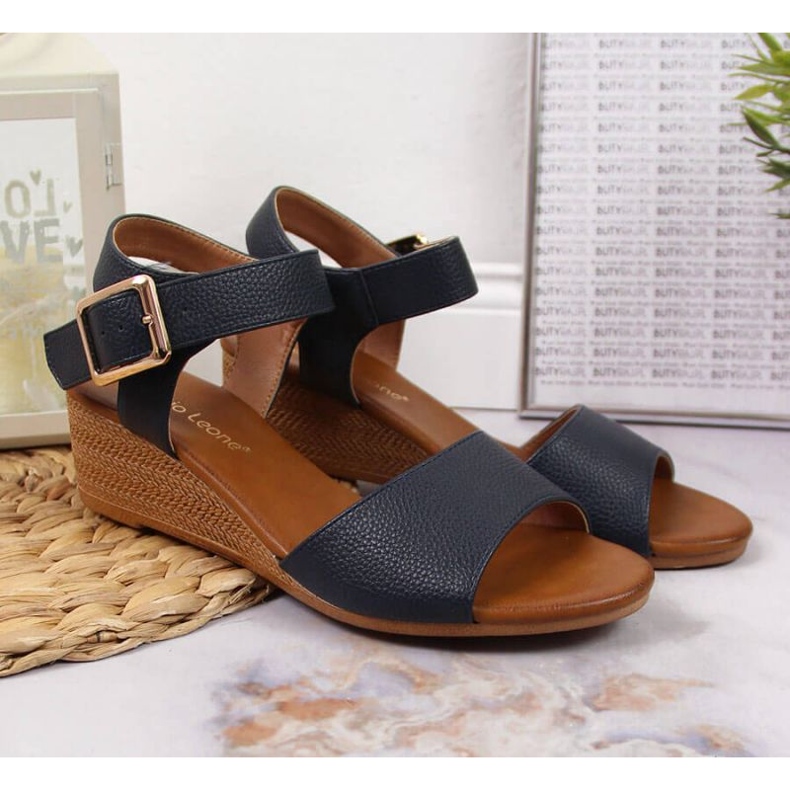 Keilsandalen Sergio Leone W SK376C marineblau 2
