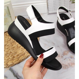 Sandalen auf dem keil Sergio Leone W SK377B weiß 1