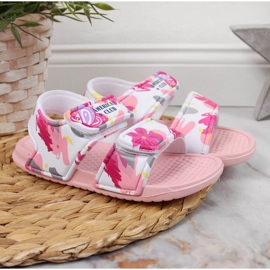 Klettverschluss-Schaumsandalen American Club Jr AM882A rosa 2