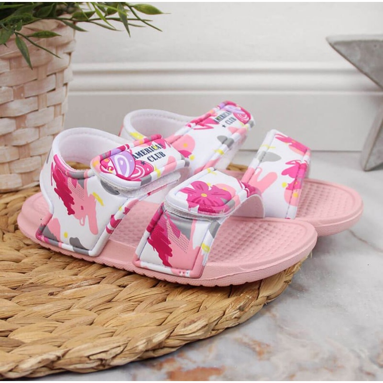 Klettverschluss-Schaumsandalen American Club Jr AM882A rosa 2