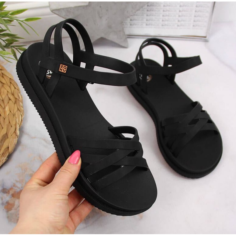 Gummisandalen mit Klettverschluss Zaxy W JJ285068 schwarz 1