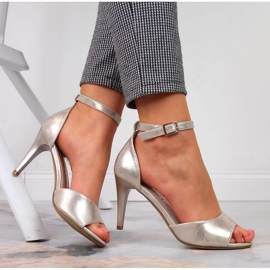 Sandalen auf einem hohen Absatz Sergio Leone W SK374A Gold golden 2