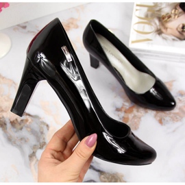 Schwarze Pumps, lackierter Pfosten von Sergio Leone 2