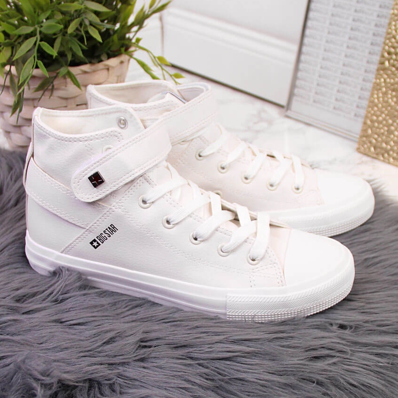 Weiße Turnschuhe mit Klettverschluss Big Star V274541SS20 2