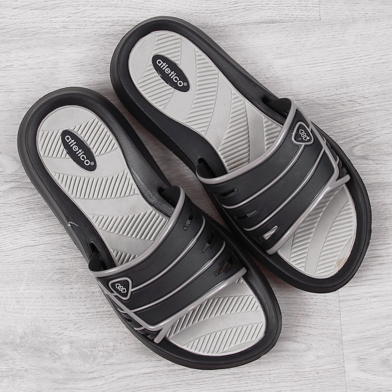 Schwarze Herren-Gummipantoffeln von Atletico 1