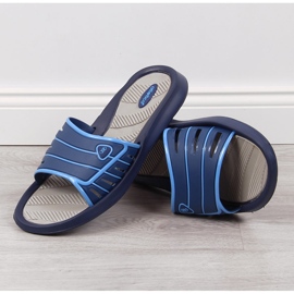 Atletico marineblaue Gummihausschuhe für Herren navy blau 2