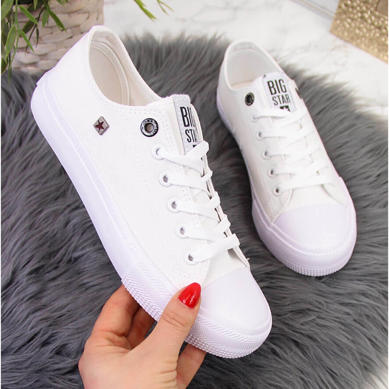 Niedrige weiße Turnschuhe Big Star AA274010 1