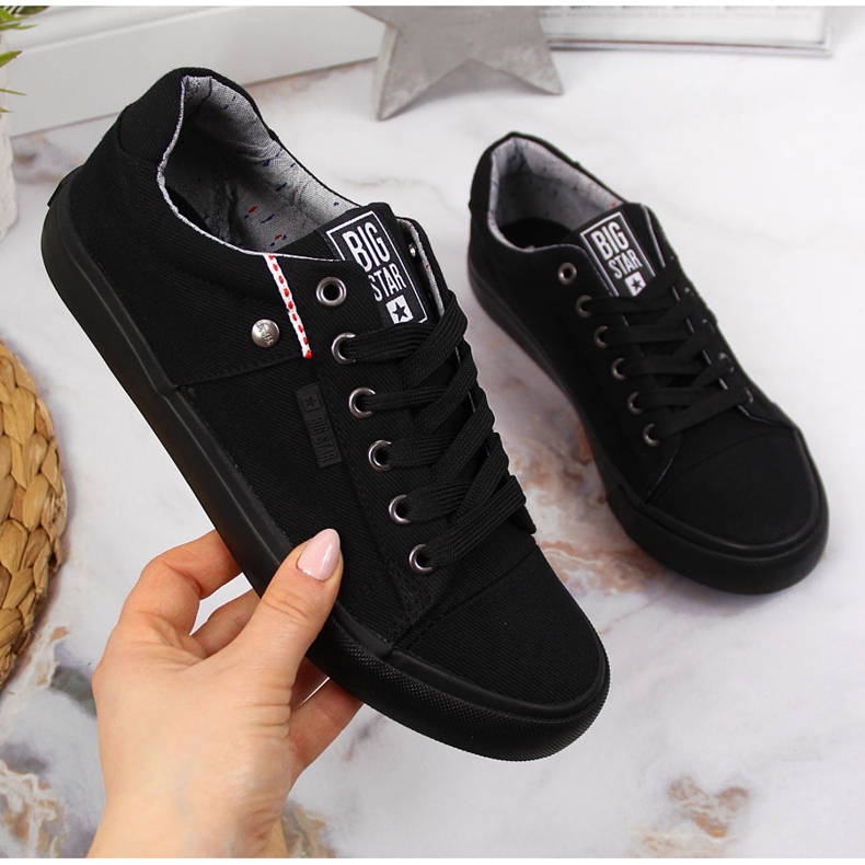 Schwarze Textil-Sneakers Big Star AA274513 1