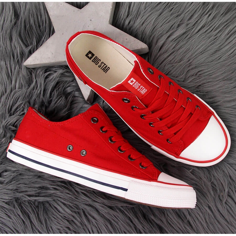 Rote Turnschuhe niedrig rot Big Star DD274339 1
