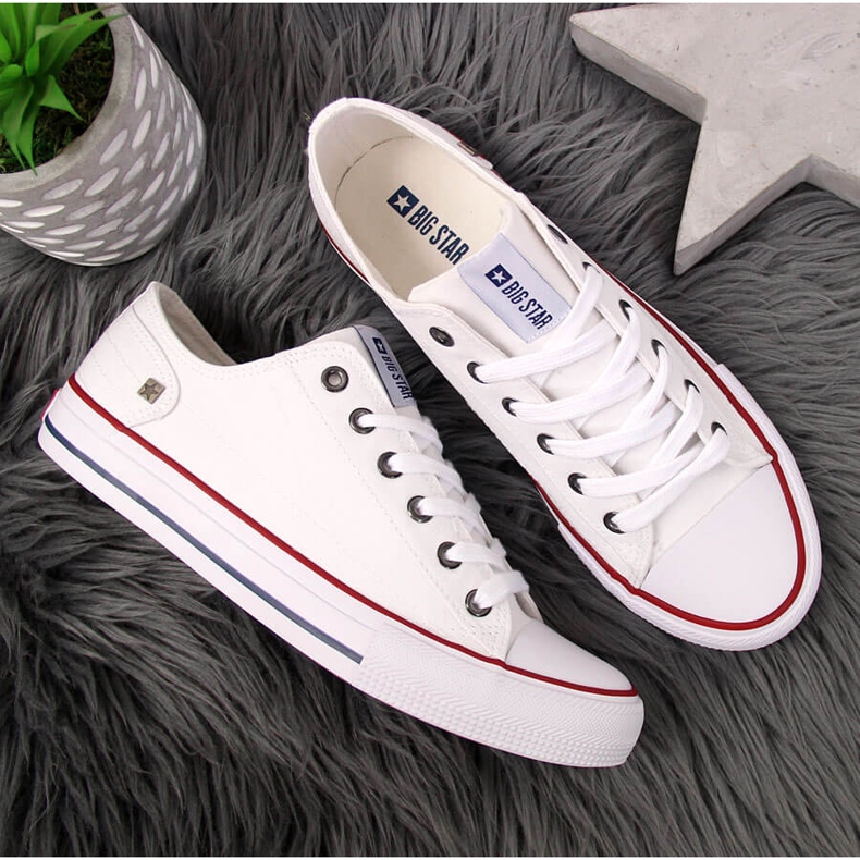 Niedrige weiße Turnschuhe Big Star DD274336 1
