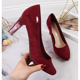 Sergio Leone Bordeauxrote Wildlederpumps 1