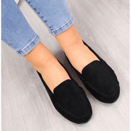 Schwarze Wildleder-Loafer für Damen von Sergio Leone 1